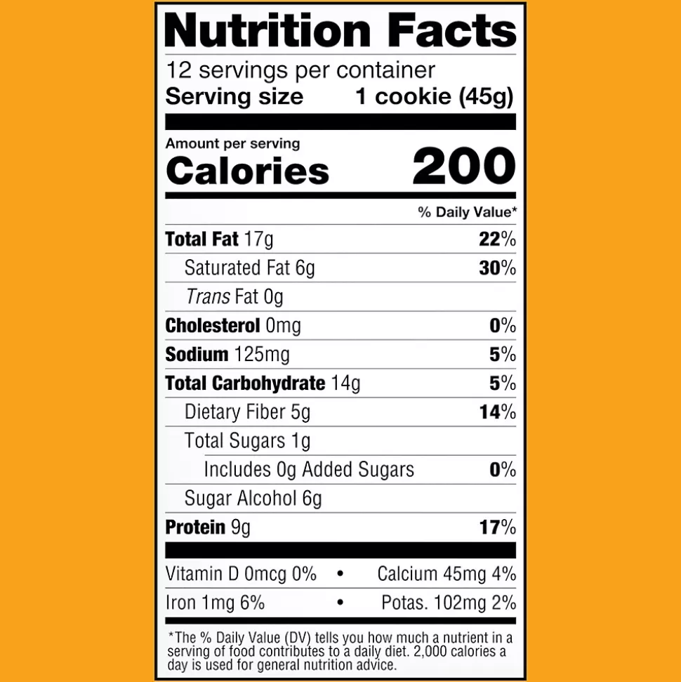 Lenny & Larry's Keto Gluten Free Peanut Butter Cookies, 1.6 oz., 12 Packs/Box (220-02084) Clearance