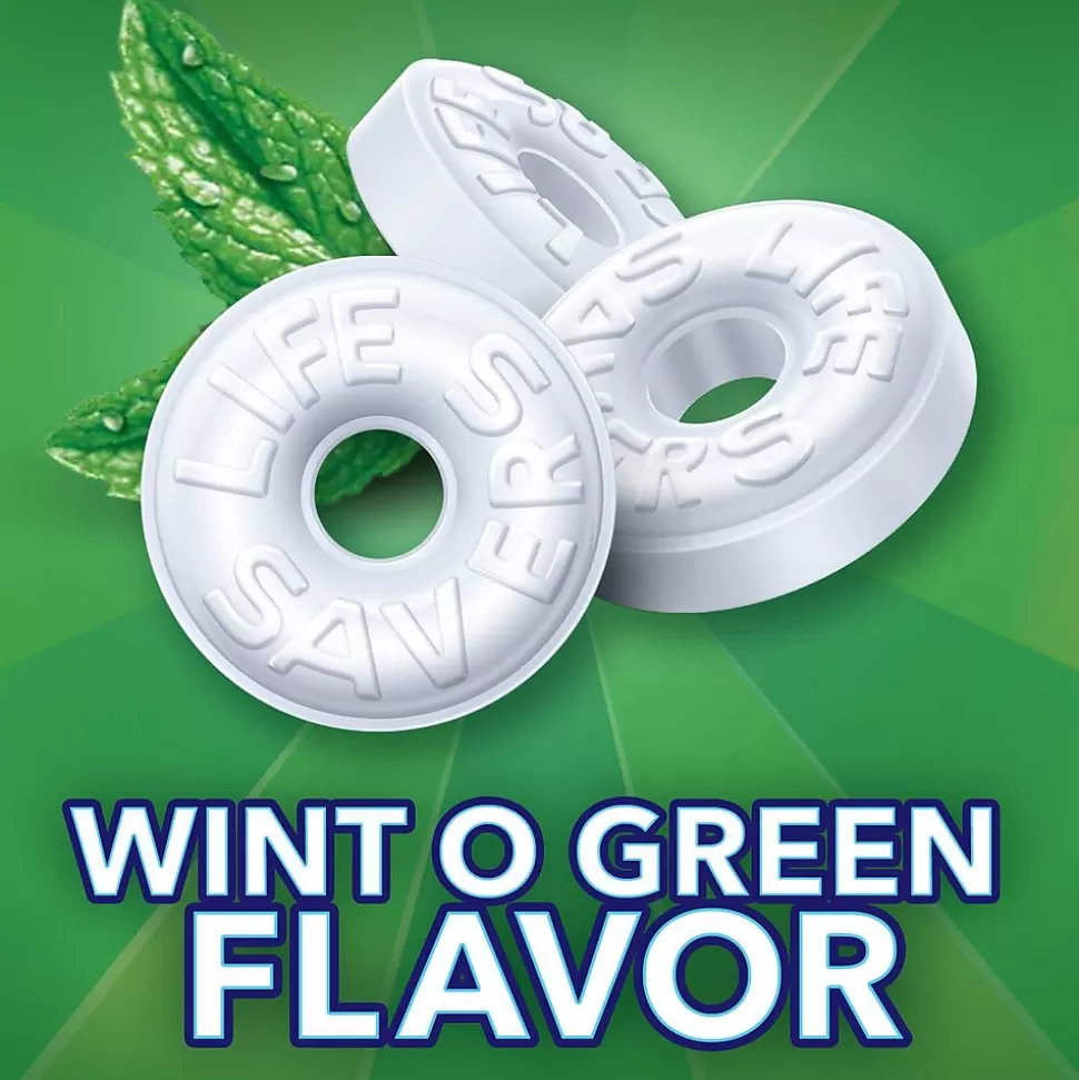 LifeSavers LIFE SAVERS Wint-O-Green Individually Wrapped Breath Mints, 2.5 lb. Stand-up Bag (LEFEWINT6) Best Sale