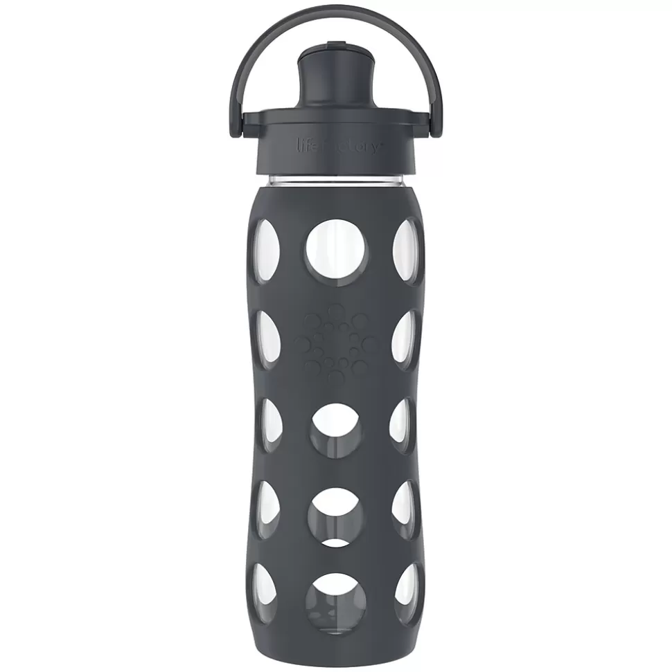 Lifefactory Glass Water Bottle, 22 oz., Carbon (LIFLG4321MCN4) Sale