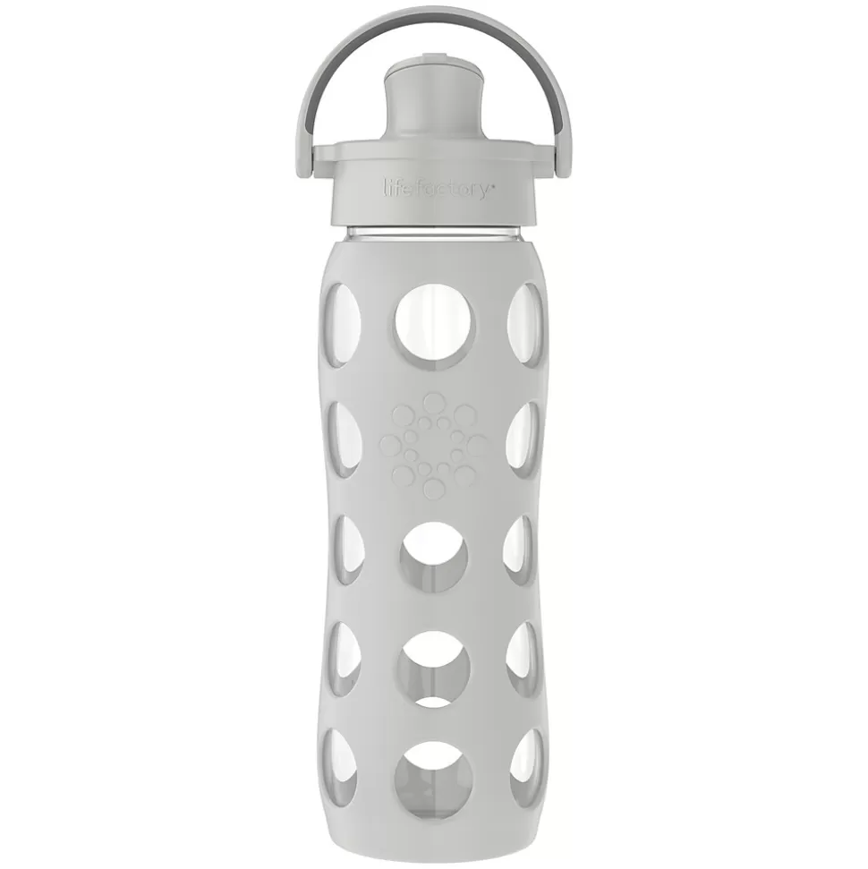 Lifefactory Glass Water Bottle, 22 oz., Cool Gray (LIFLG4321MCG4) Store