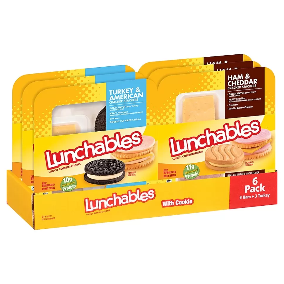 Lunchables Ham & Turkey Variety Lunch Kit, 20.7 oz., 6/Pack (902-00011) Cheap