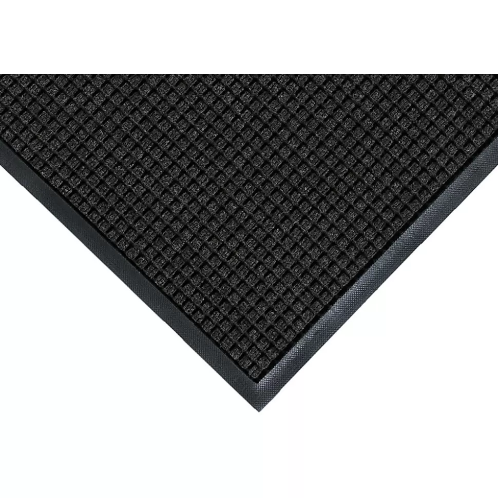 M + A Matting M+A Matting WaterHog Squares Classic Mat, smooth, 4' x 6', Charcoal (2005446170) Cheap