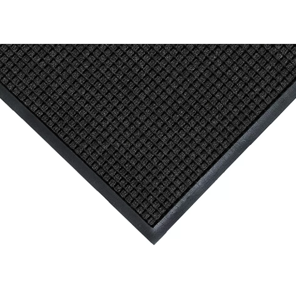 M + A Matting M+A Matting WaterHog Squares Classic Mat, Smooth, 3' x 5', Charcoal (2005435170) Best Sale