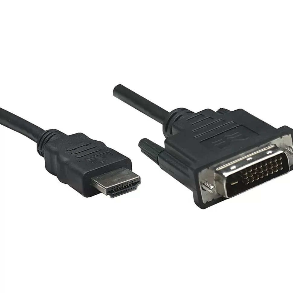 Manhattan 6' 19-Pin HDMI to DVI-D 24+1 Cable, Black (ICI372503) Shop