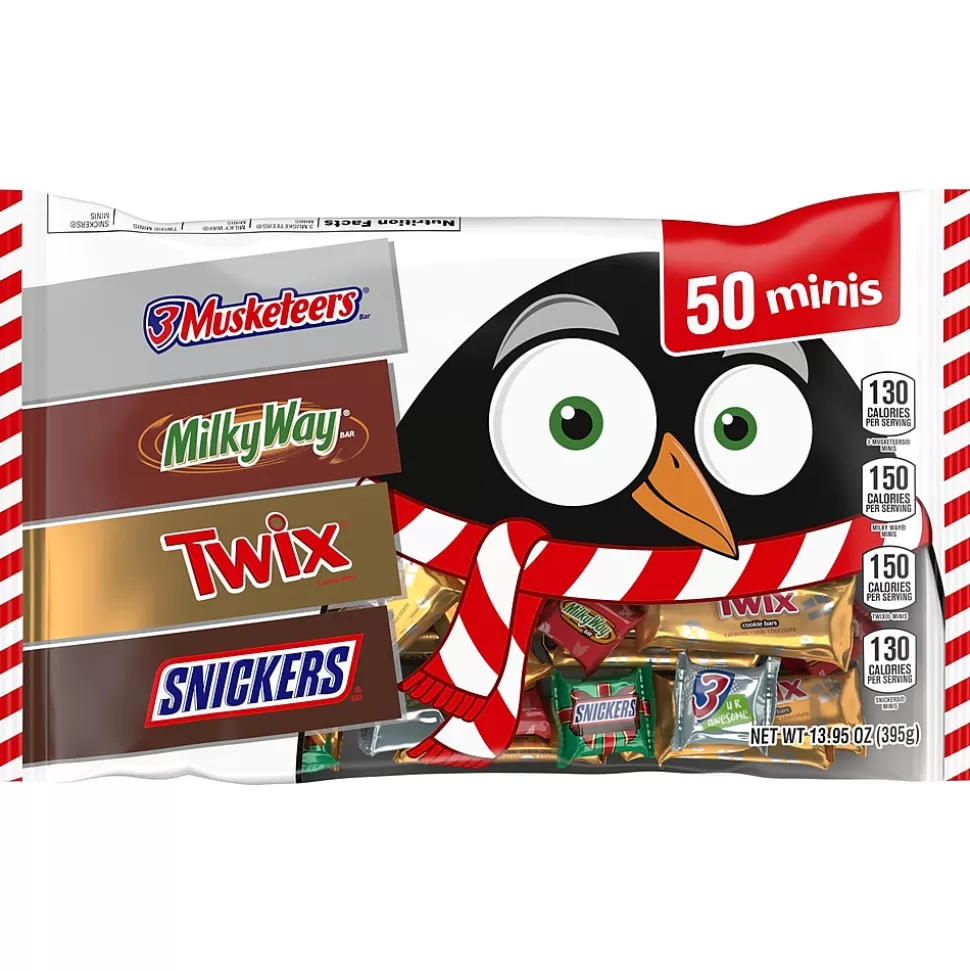 Mars Assorted Milk Chocolate Christmas Candy Bars, 13.95 oz., 50 Pieces/Bag (466148) Cheap