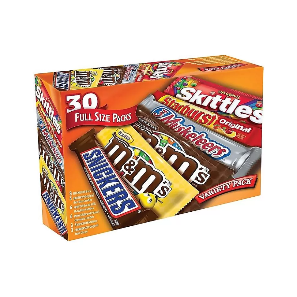 Mars Variety Pack M&M'S, SNICKERS, TWIX & 3 MUSKETEERS Milk Chocolate Pieces, 48 oz., 30 (220-00084) Online