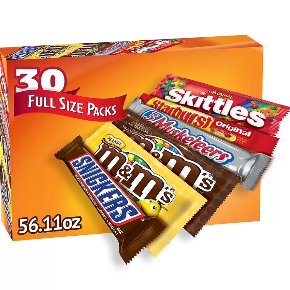 Mars Variety Pack M&M'S, SNICKERS, TWIX & 3 MUSKETEERS Milk Chocolate Pieces, 48 oz., 30 (220-00084) Online