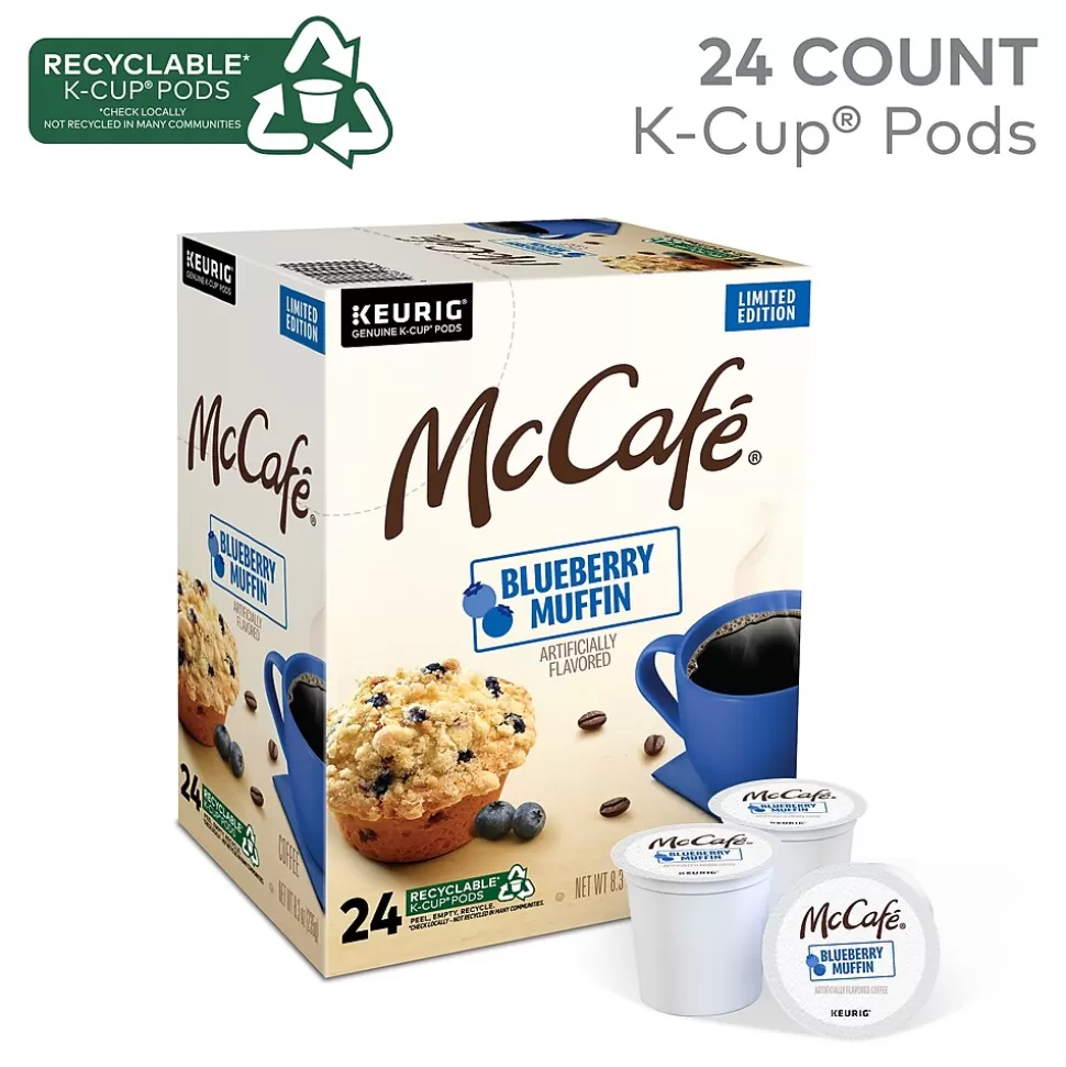 McCafe Blueberry Muffin Coffee Keurig K-Cup Pod, Light Roast, 24/Box (5000365844) Best Sale