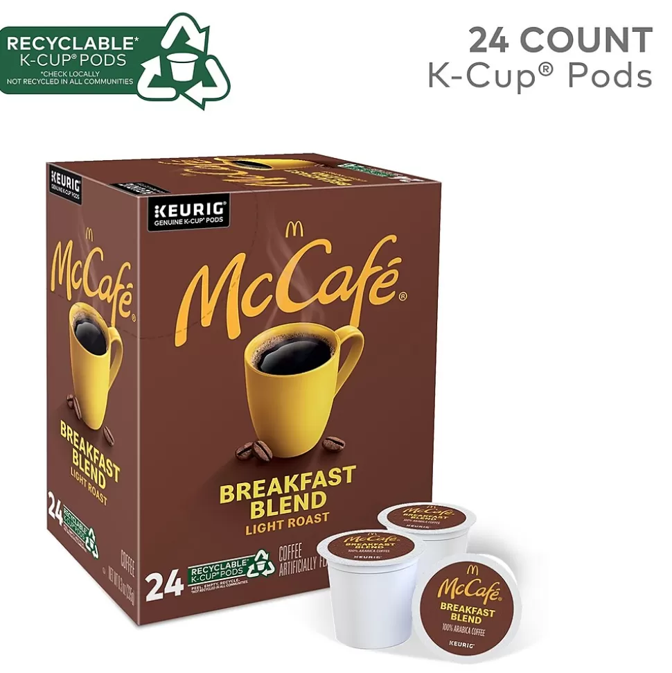 McCafe Breakfast Blend Coffee Keurig® K-Cup® Pods, Light Roast, 24/Box (5000201384) Clearance