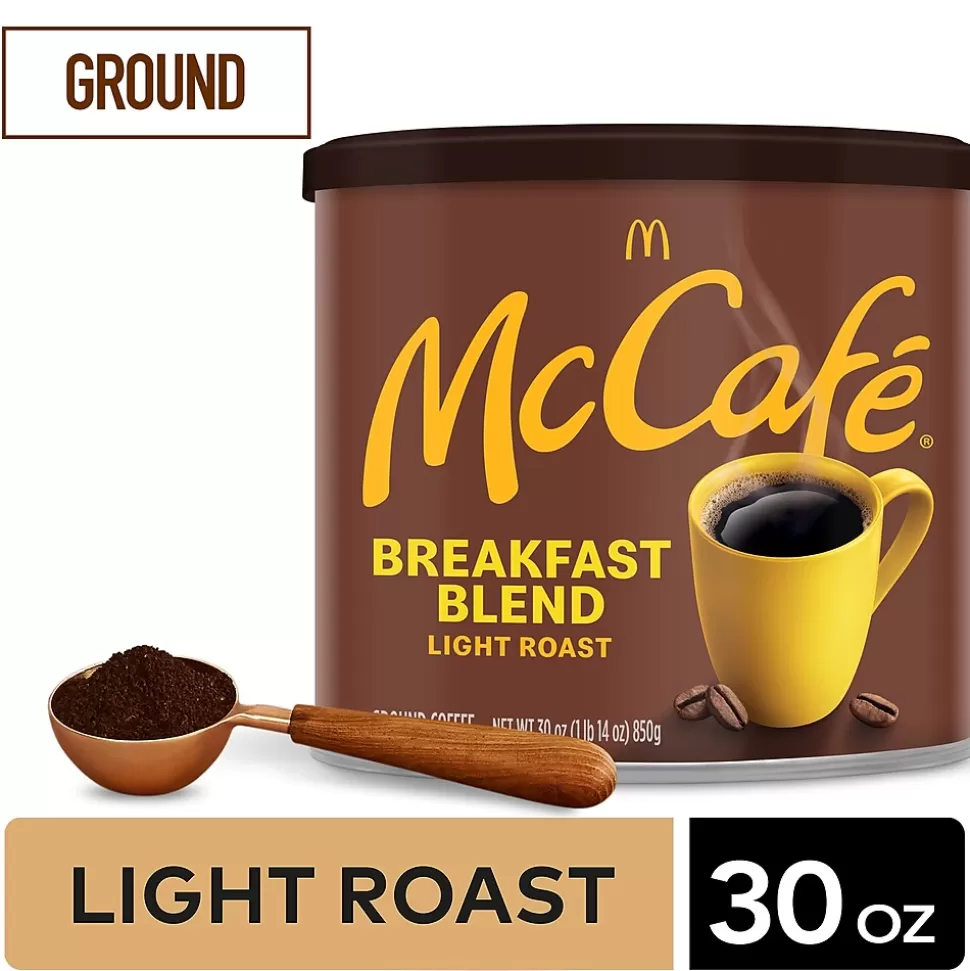 McCafe Breakfast Blend Ground Coffee, Light Roast, 30 Oz. (071526) Fashion