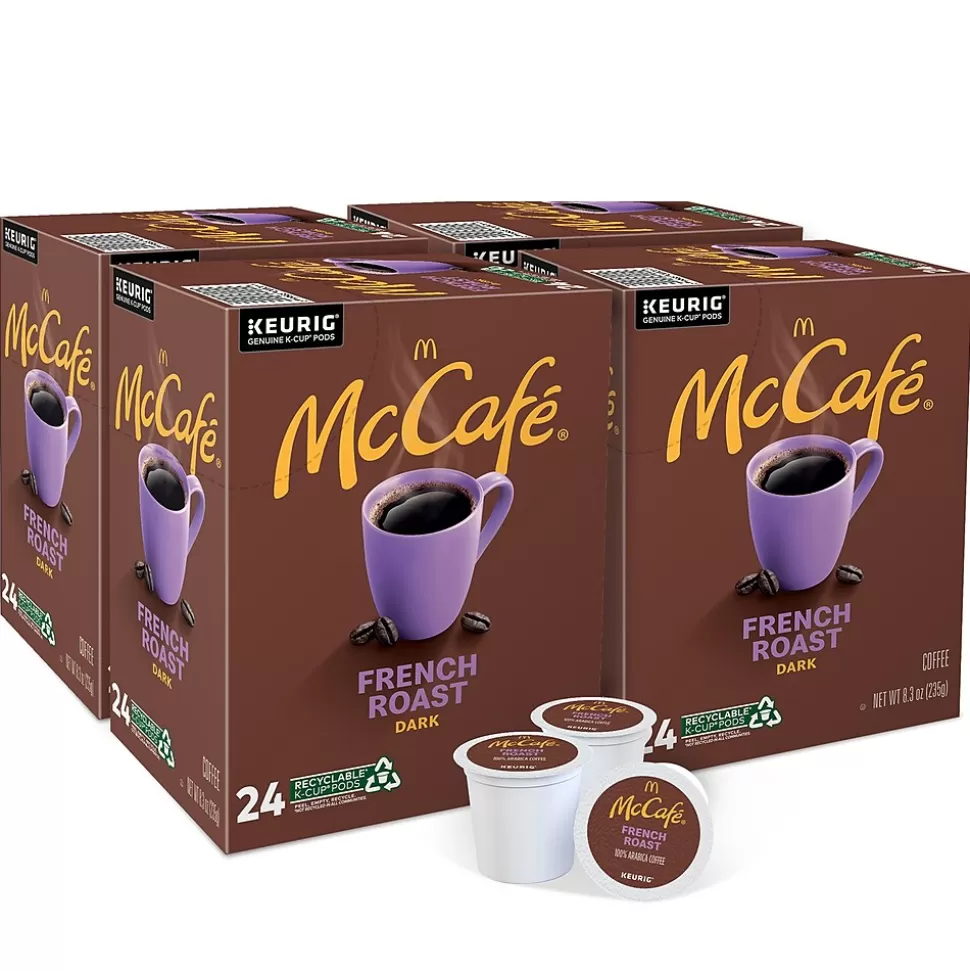 McCafe French Roast Coffee Keurig® K-Cup® Pods, Dark Roast, 96/Carton (080429CT) New
