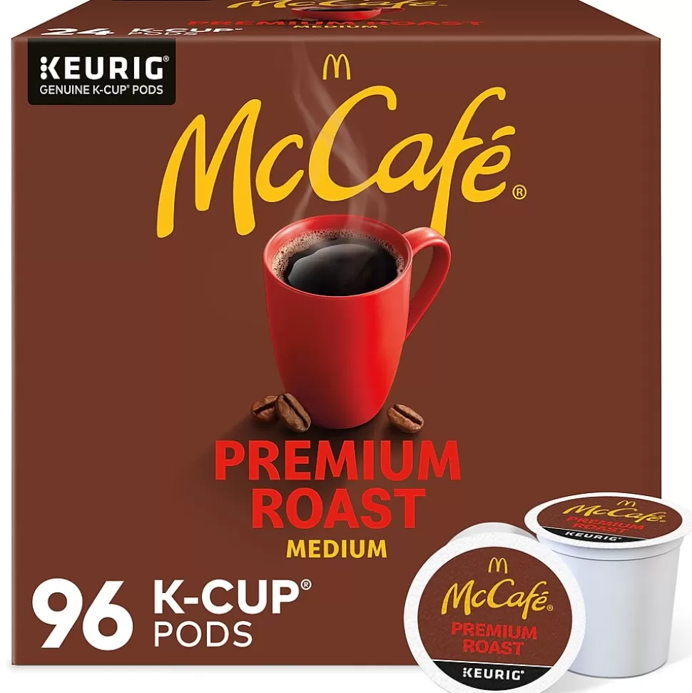 McCafe Premium Roast Coffee Keurig® K-Cup® Pods, Medium Roast, 96/Carton (080375CT) New