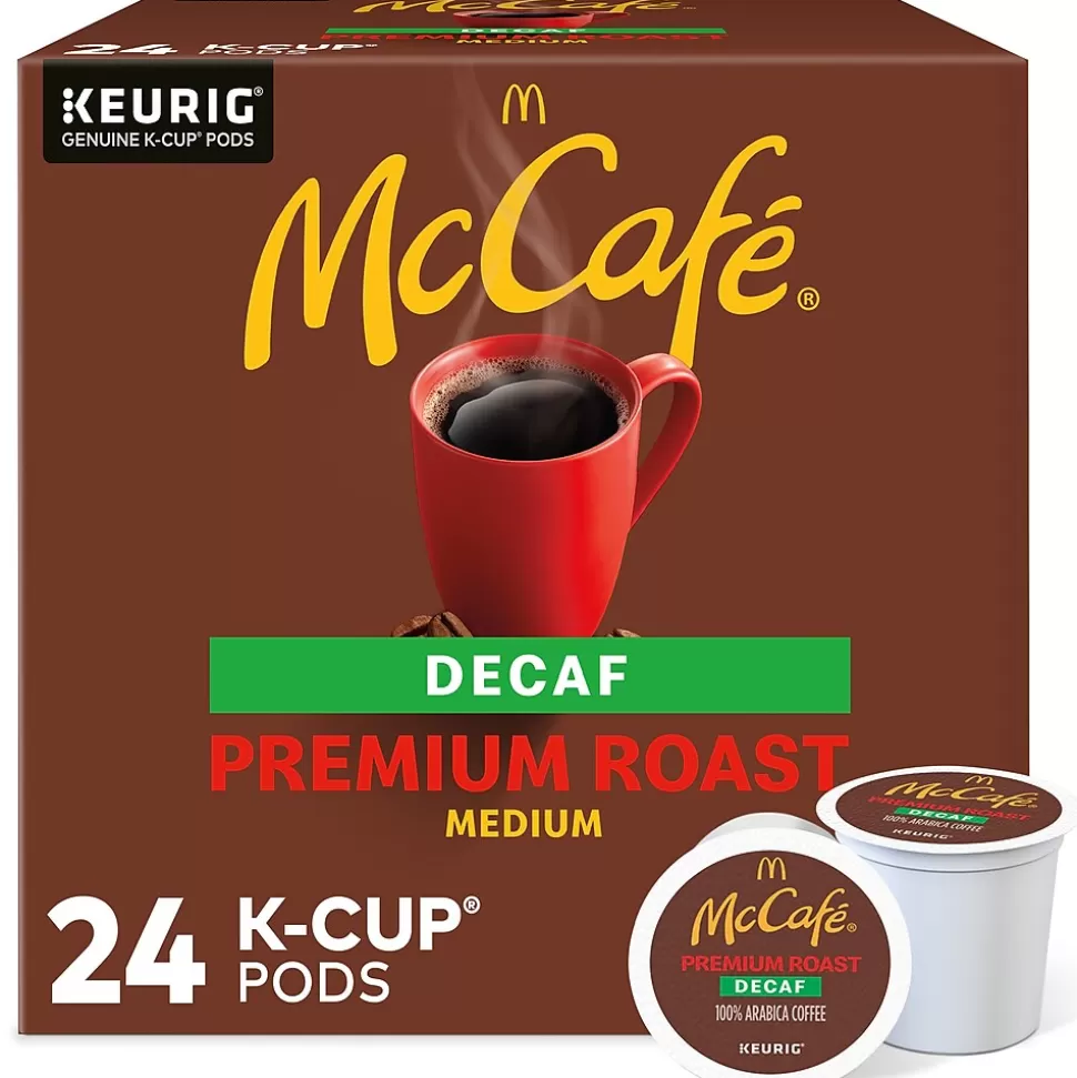 McCafe Premium Roast Decaf Coffee Keurig® K-Cup® Pods, Medium Roast, 24/Box (5000201380) New