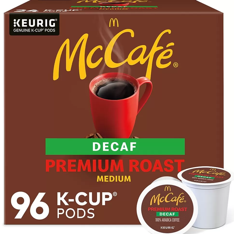 McCafe Premium Roast Decaf Coffee Keurig® K-Cup® Pods, Medium Roast, 96/Carton (080443CT) Cheap