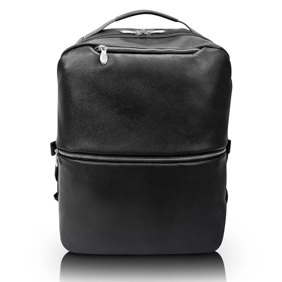 McKlein U Series East Side Laptop Backpack, Black Leather (18875) Sale