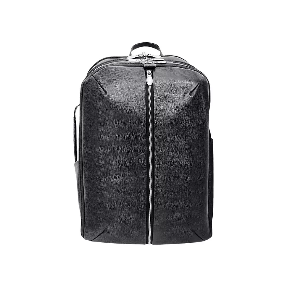 McKlein U Series Englewood Laptop Backpack, Black Leather (18895) Outlet