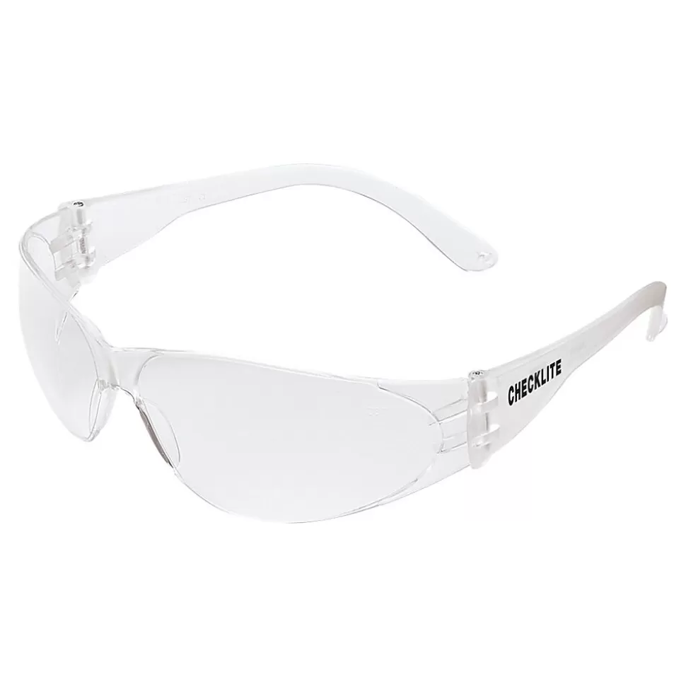 Checklite MCR Safety Polycarbonate Safety Glasses, Clear Lens, 12/Pack (CL110) Sale