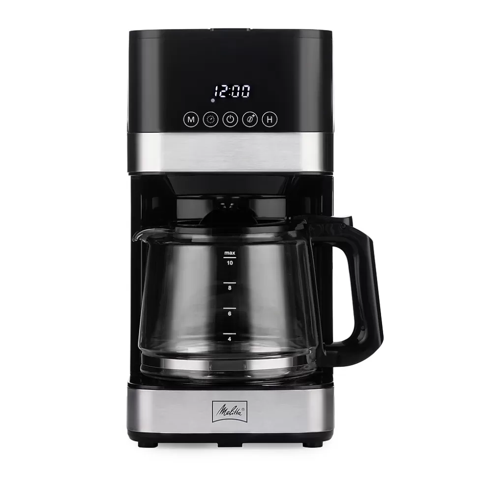 Melitta Aroma Tocco 10-Cup Automatic Drip Coffee Maker, Black/Stainless Steel (MCM009PULBK0) Shop