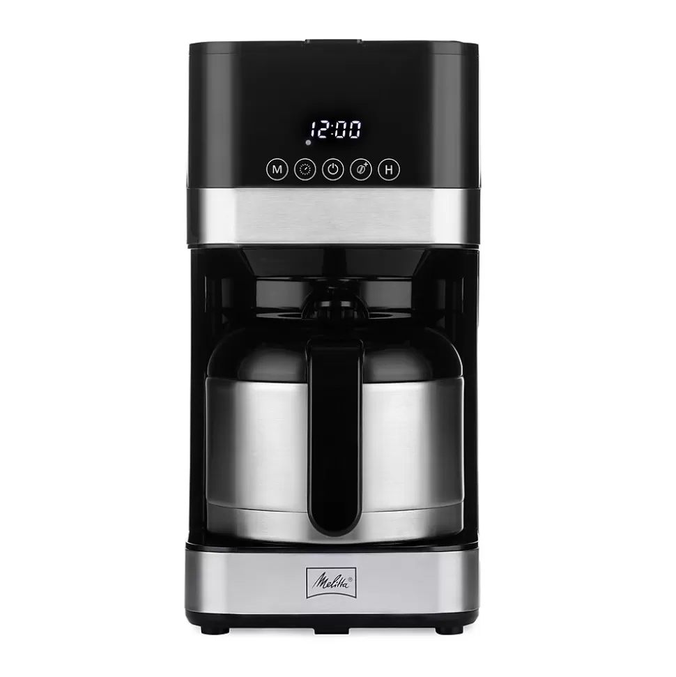 Melitta Aroma Tocco 8-Cups Automatic Drip Coffee Maker, Black/Stainless Steel (MCM010PULBK1) Cheap