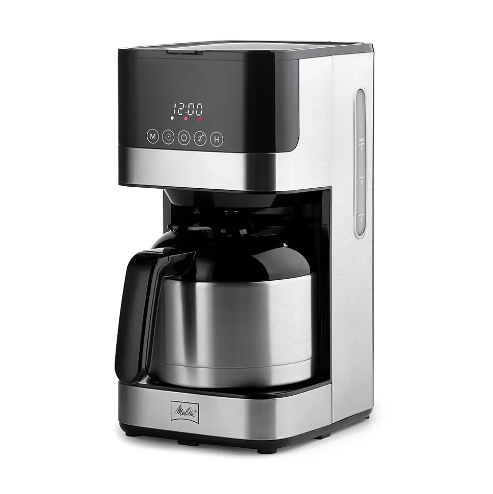 Melitta Aroma Tocco 8-Cups Automatic Drip Coffee Maker, Black/Stainless Steel (MCM010PULBK1) Cheap