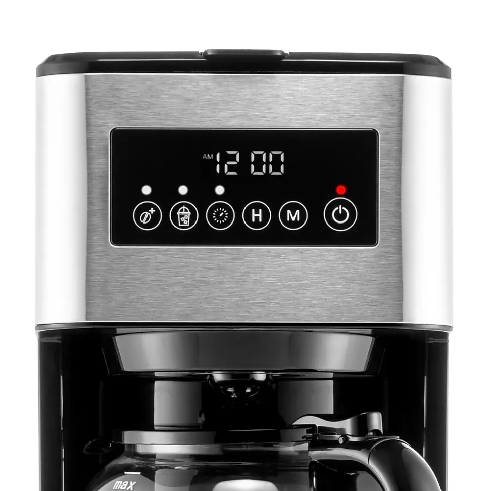 Melitta Aroma Tocco Plus 12-Cups Automatic Drip Coffee Maker, Black/Stainless Steel (MCM011PULBK0) Cheap