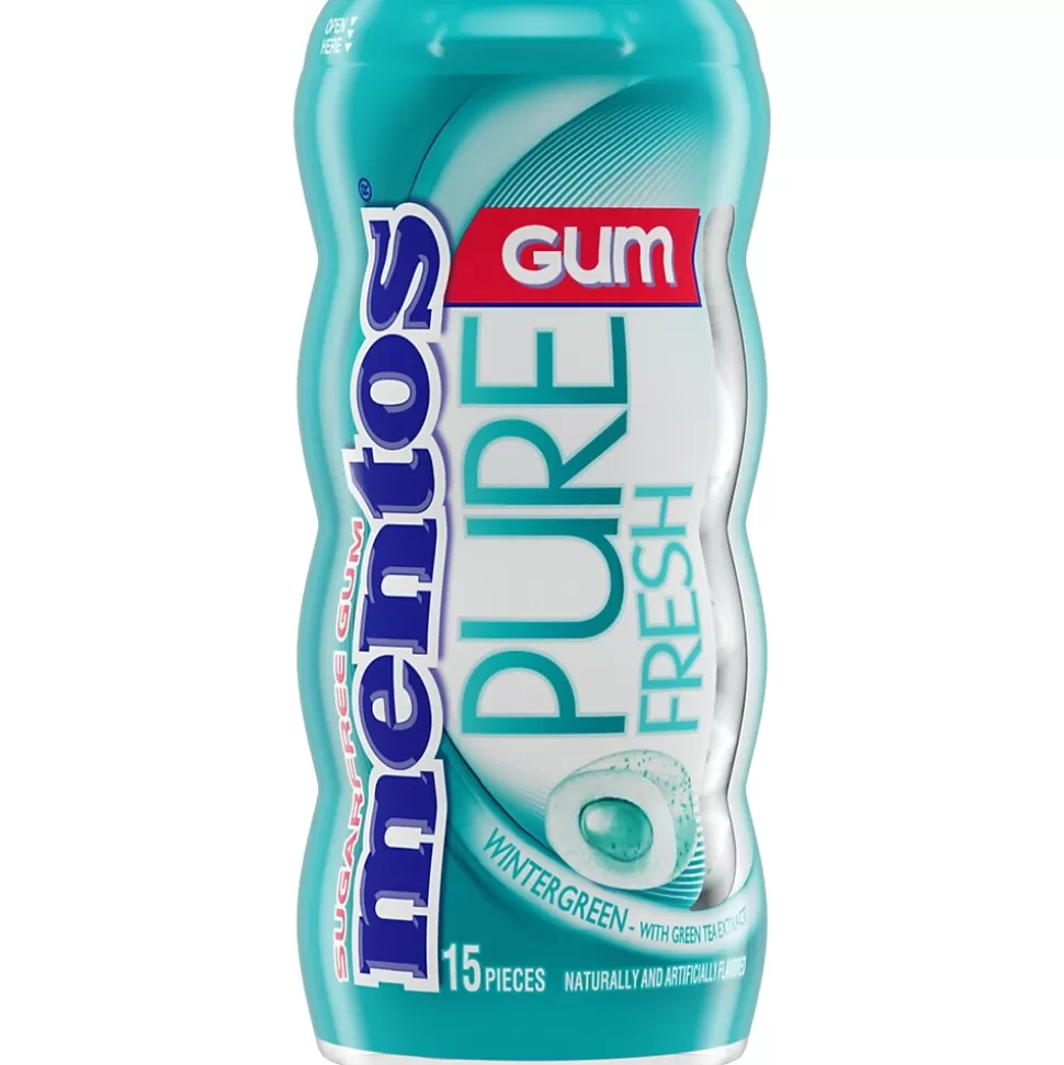 Mentos Pure Fresh Sugar Free Gum, Wintergreen, 10/Box (VAM1463621) Fashion