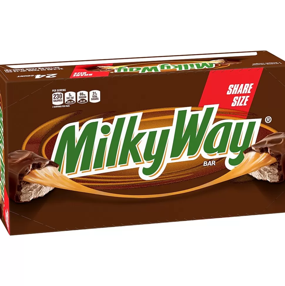 Milky Way Milk Chocolate Sharing Size Candy Bar, 3.63 oz Bar, 24/Box (MMM04401) Online