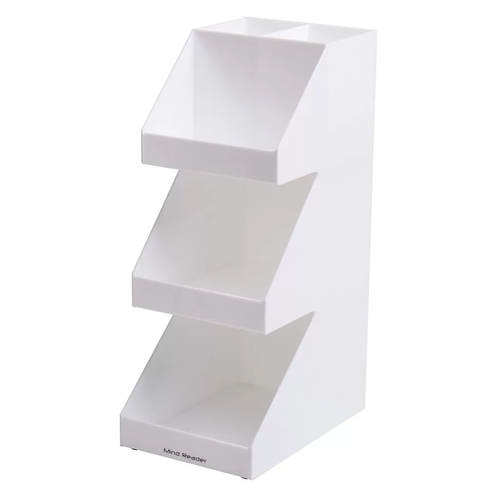 Mind Reader 5-Compartment Acrylic Coffee Organizer, White (3TCORG-WHT) Best