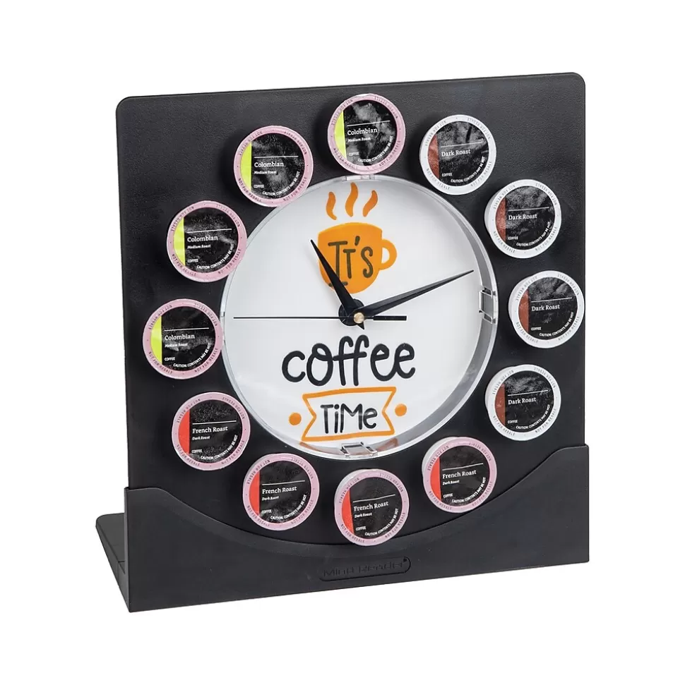 Mind Reader 12-Compartment Plastic Coffee Clock Pod Organizer, Black/White (PODCLOCK-BLK) Store