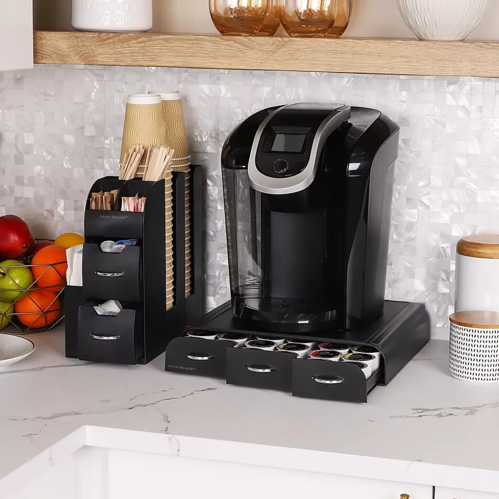 Mind Reader Plastic Coffee Pod Drawer 14 Compartment Condiment Organizer Set, 36 Pod Capacity, Black (CMB02-BLK) Shop