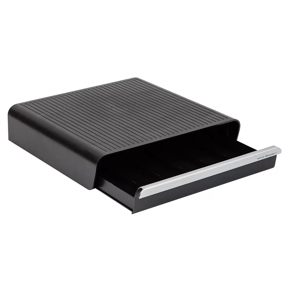 Mind Reader Plastic Coffee Pod Drawer Countertop Organizer, 30 Pod Capacity, Black (TRY30-BLK) Fashion