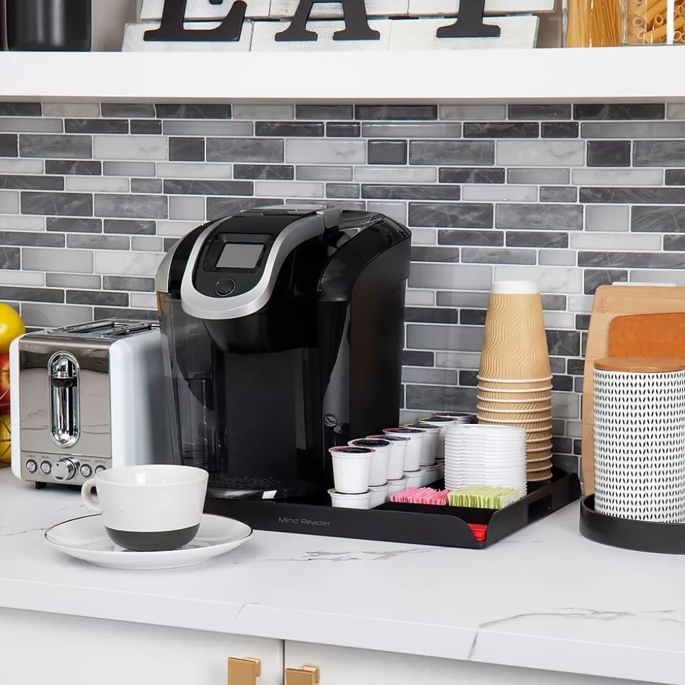 Mind Reader Plastic 7-Compartment Countertop Coffee Organizer Tray, Black (KEUTRAY-BLK) Shop