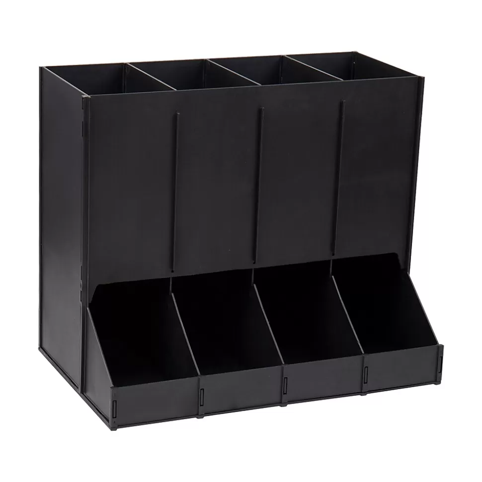 Mind Reader Plastic 4-Compartment Single Serve Coffee Pod Dispenser, 120 Pod Capacity, Black (CPODBK-BLK) Best