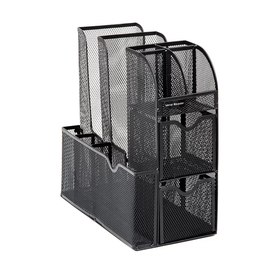 Mind Reader 3-Tier 11-Compartment Metal Cup and Condiment Countertop Organizer, Black (MESHCAD-BLK) Store