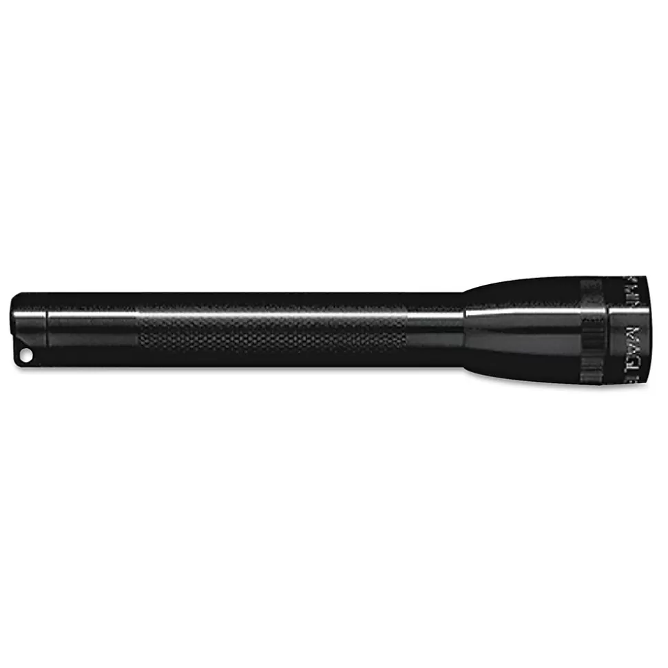 Mag-Lite Mini ® Aluminum Flashlight, Incandescent, 2 3VDC AA Alkaline, Black Best Sale