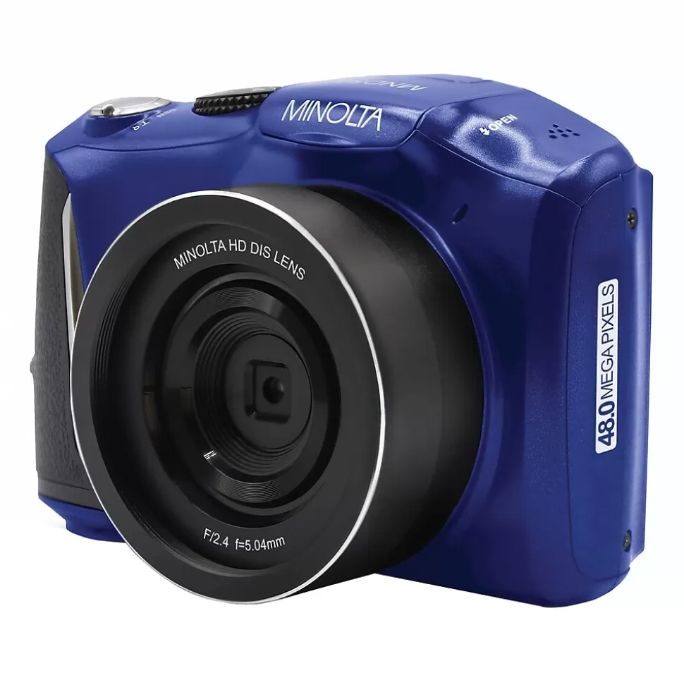 MINOLTA 48 MP/4K Ultra HD Digital Camera with 16x Digital Zoom, Blue (MND50-BL) Sale
