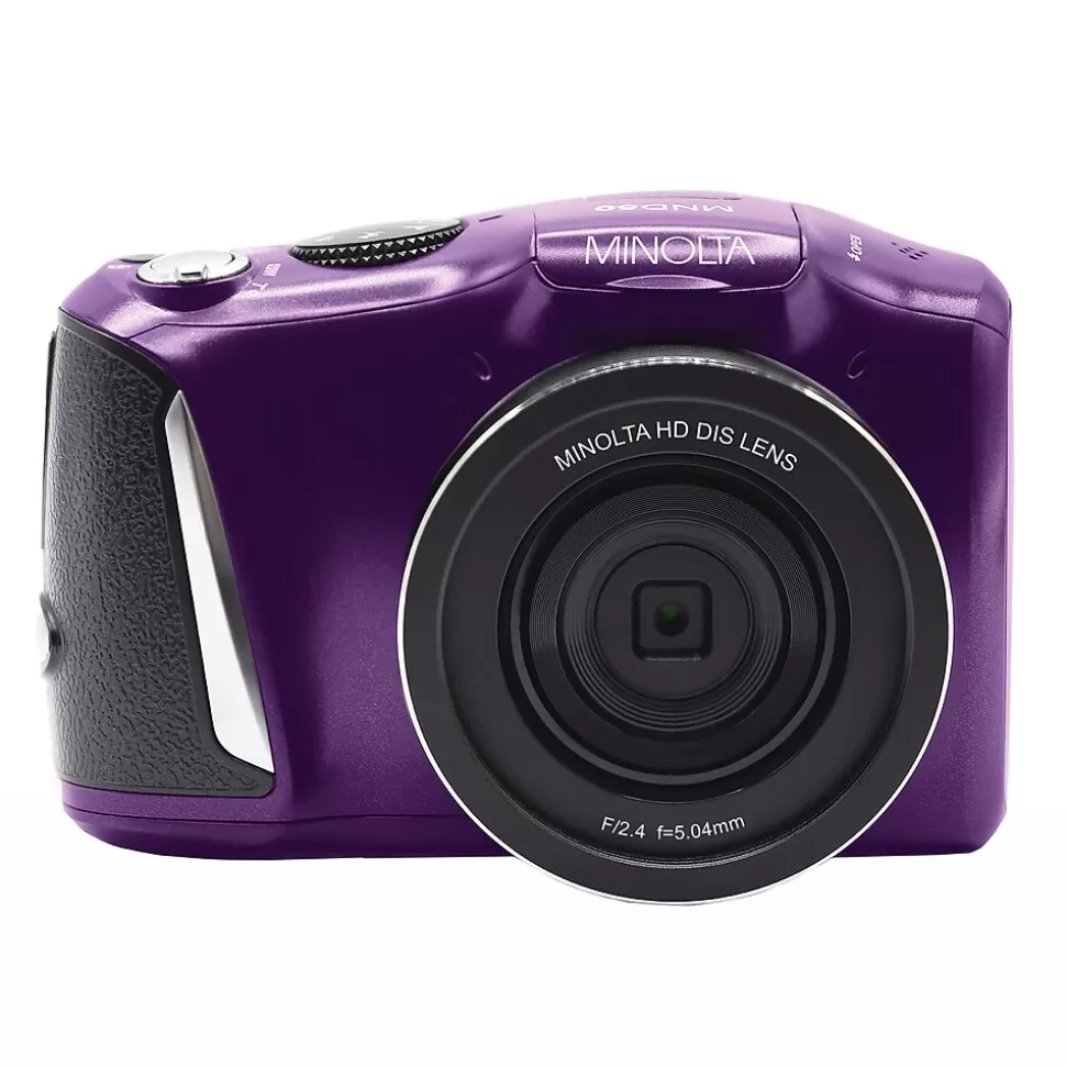 MINOLTA 48 MP/4K Ultra HD Digital Camera with 16x Digital Zoom, Purple (MND50-P) Clearance