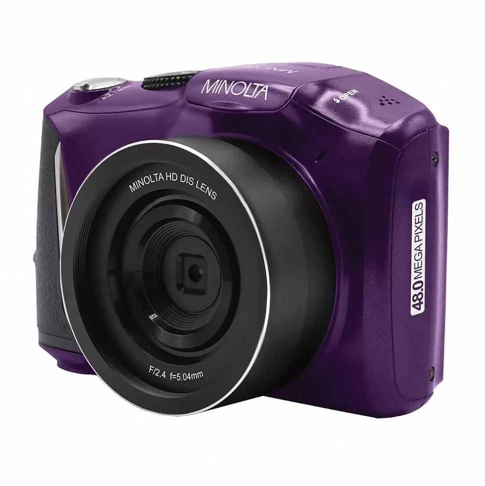 MINOLTA 48 MP/4K Ultra HD Digital Camera with 16x Digital Zoom, Purple (MND50-P) Clearance