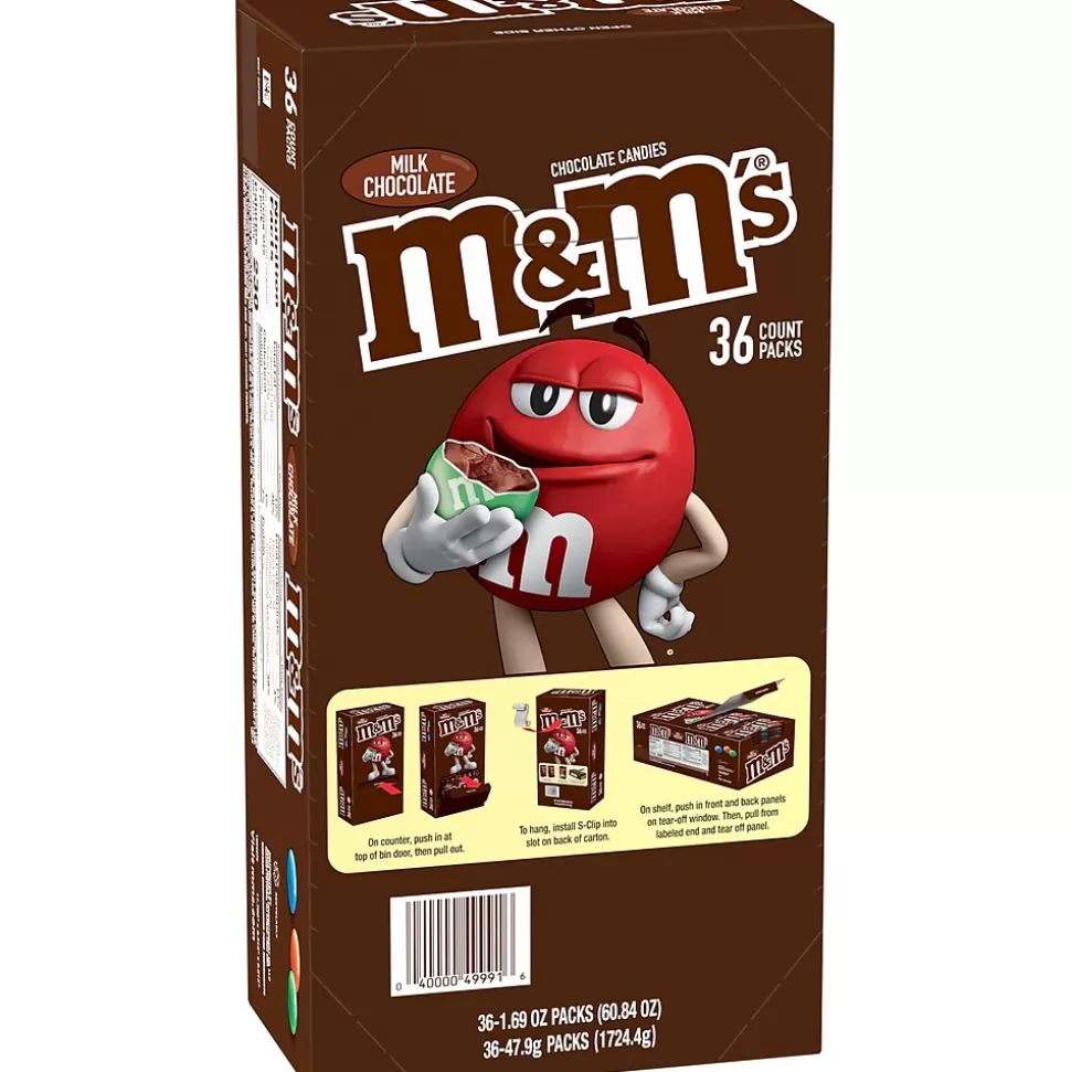 M&M's Milk Chocolate Pieces, 1.69 oz., 36/Box (MMM49990) New