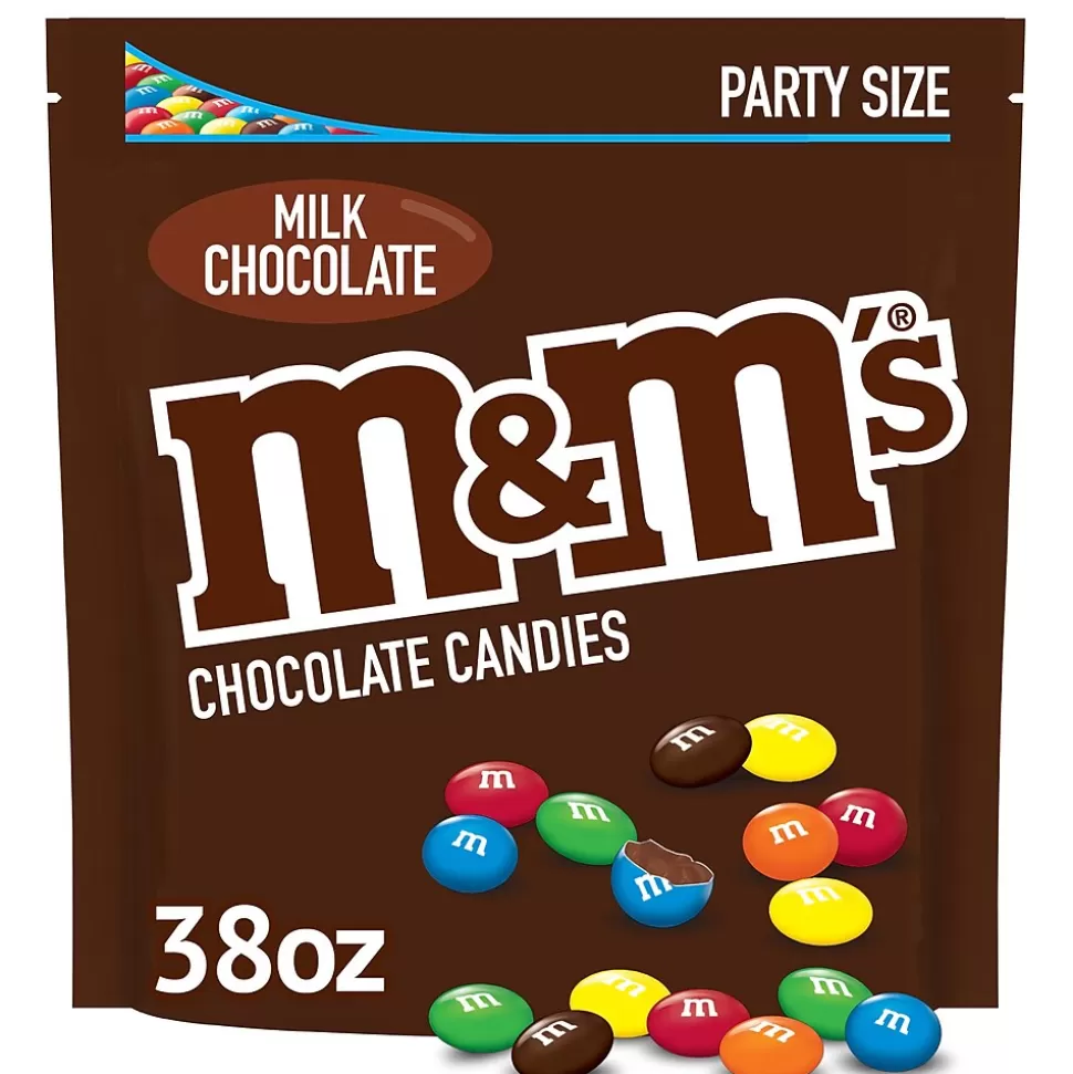 M&M's Party Size Milk Chocolate Candy Pieces, 38 oz. (MMM55114) Best