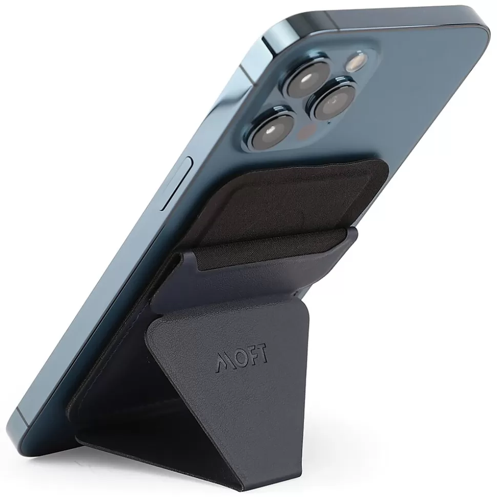 MOFT Snap-on Phone Stand and Wallet for iPhone 12 and 13 Series, Oxford Blue (MS007MS-1-BU2021) Clearance