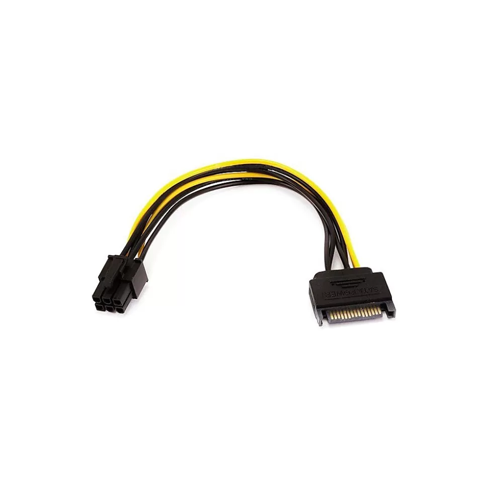 Monoprice ® 0.6' 15 Pin/6 Pin PCI Express Card Power Cable Best Sale