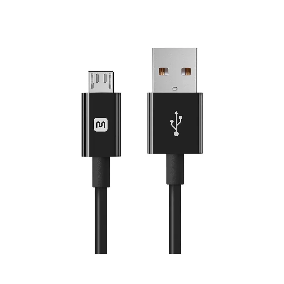 Monoprice 113919 6" USB-A to Micro-USB-B Power Cable, M/M, Black Sale