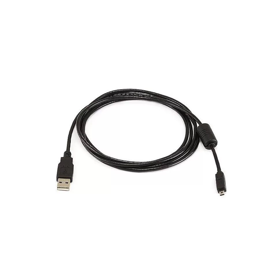 Monoprice 6' USB A to Mini-B 8pin Cable With Ferrites For Panasonic Nikon Digital Camera, Black Store