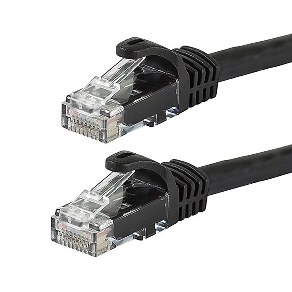 Monoprice FLEXboot Series 7' 24 AWG CAT-6 UTP Ethernet Network Cable, Black Best