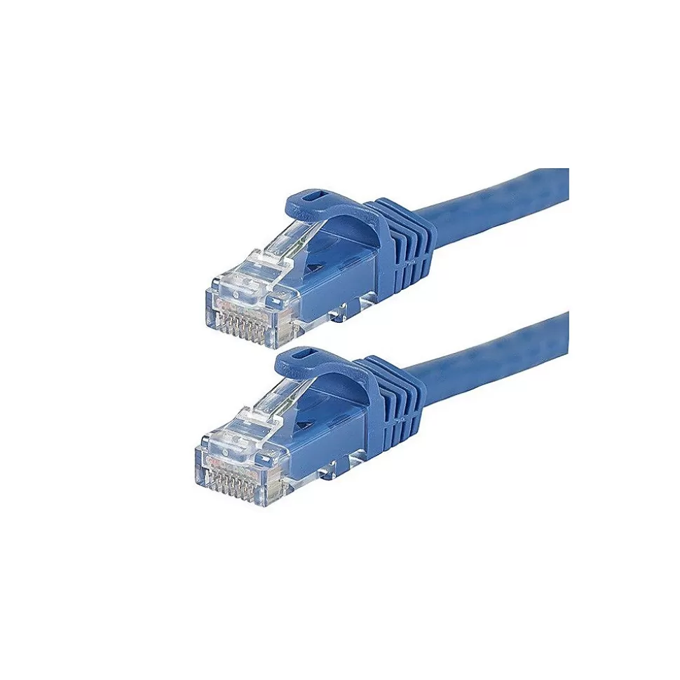 Monoprice FLEXboot Series 10' 24 AWG CAT-6 UTP Ethernet Network Cable, Blue Fashion