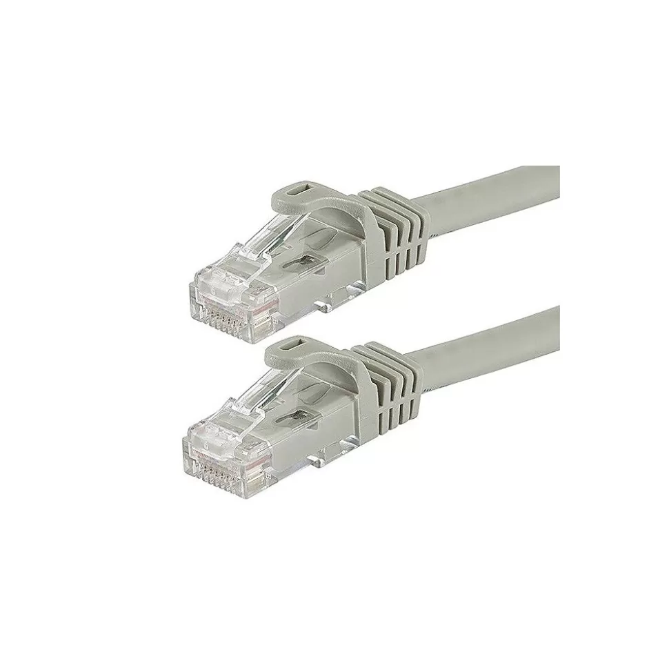 Monoprice FLEXboot Series 50' 24 AWG CAT-6 UTP Ethernet Network Cable, Gray Cheap