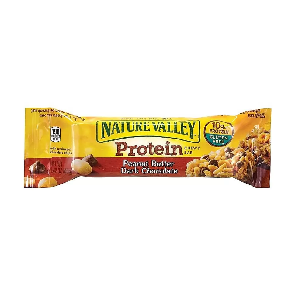 Nature Valley Chewy Gluten Free Peanut Butter Dark Chocolate Protein Bar, 1.42 oz., 18 Bars/Box (220-00451) Outlet