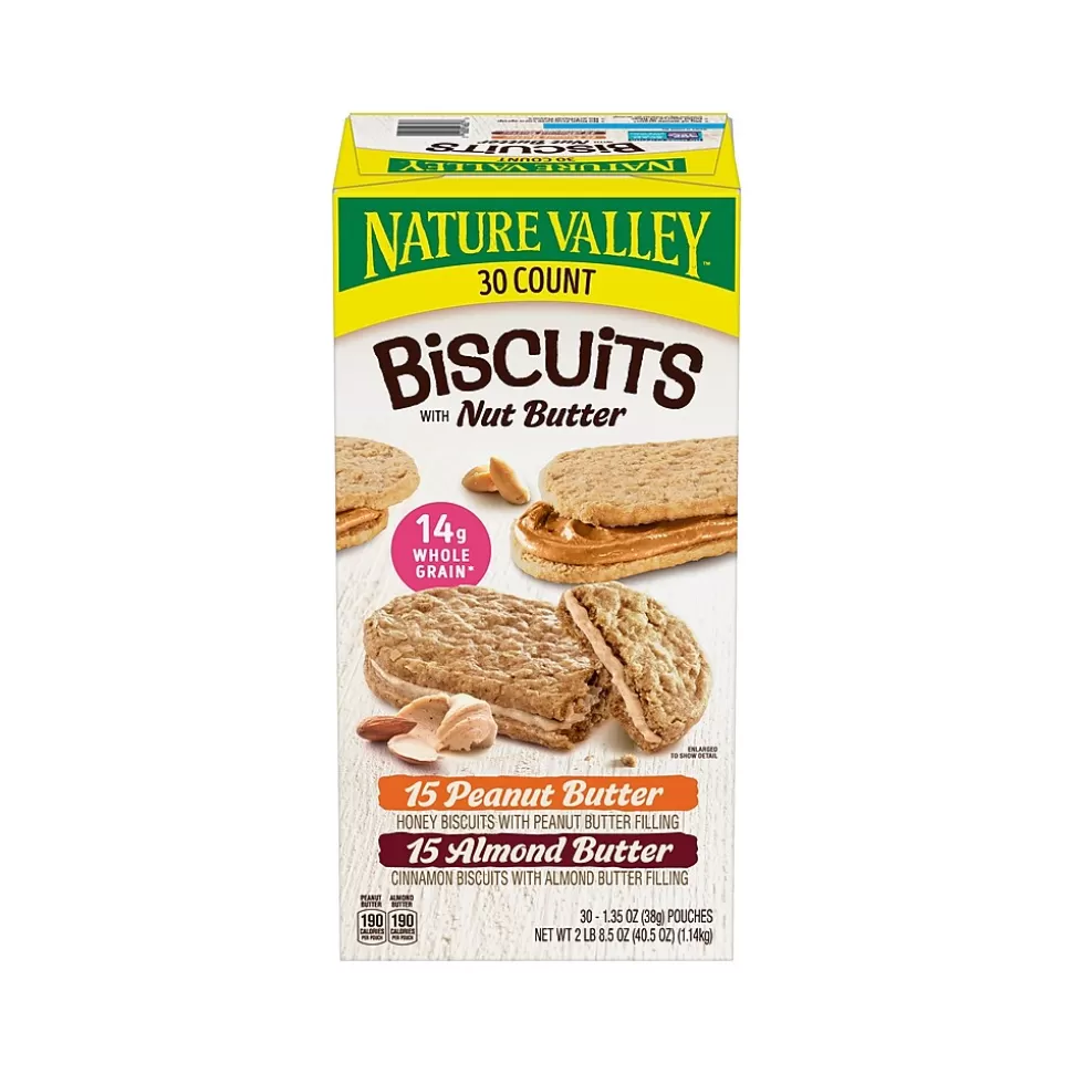 Nature Valley Honey Peanut Butter/Cinnamon Almond Butter Nut Bar, 40.5 oz., 30 Bars/Box (220-01046) Best