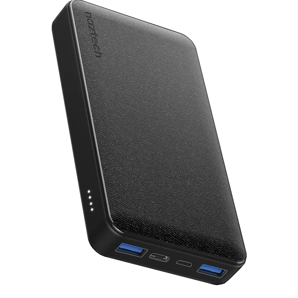 Naztech 20,000 mAh 18 Watt PD+QC Fast Charge High-Capacity Fabric Power Bank, Black (15143) Shop